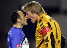 Oliver Kahn yelling at a player