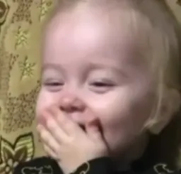 Baby laughing with the voice of the doctor stop