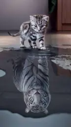 Kitten reflection