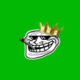 Troll Face King Green screen