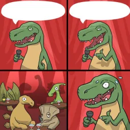 استرس تیرکس در اجرا برای تماشاگران