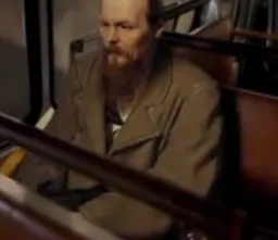 The man sitting in Otwobus
