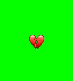 قلب شکسته پرده سبز