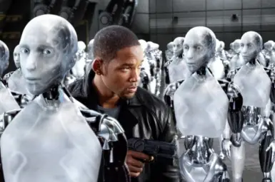 Will Smith among a thousand robots