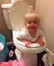 The girl in the toilet