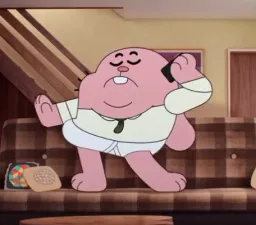 خرگوش صورتی انیمیشنی درحال رقصیدن