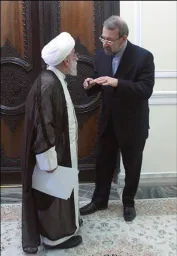 Larijani is explaining to Jannati