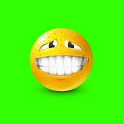 Yellow Emoji Stresed Green Screen