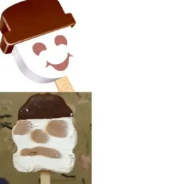 Comparison of puppet ice cream