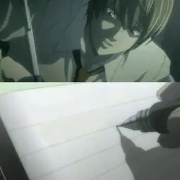 Yagami Light writing name