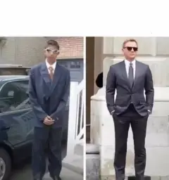 Two men in suits comparison