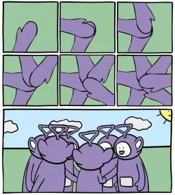 a group of purple peoples
