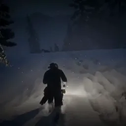 Walking Arthur Morgan hard in the snow