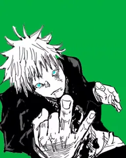  گوجو ساتورو پرده سبز