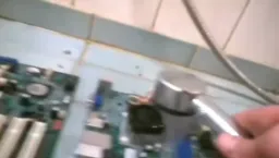 Man washing CPU and computer hardware