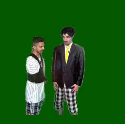 ریل بویزس در حال آواز خواندن پرده سبز
