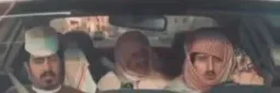 Three Arab men singing in the car