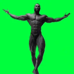 giga chad green screen