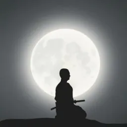 سامورایی زیر نور ماه