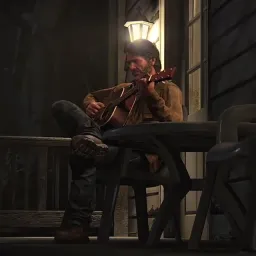 Joel playing guitar