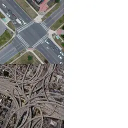 Complex road intersection