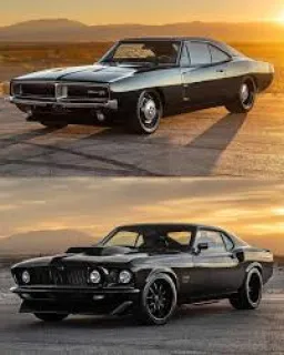 dodge charger and mustang