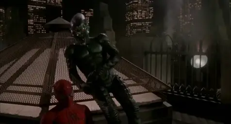 Green Goblin and spiderman talking