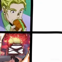 serious anime man vs goofy anime man