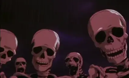 Dark skeletons slowed