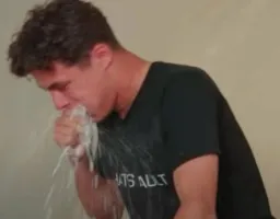 Lando spilling out milk