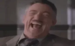 جان جونا جیمسون درحال خندیدن با لگ زیاد