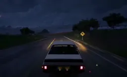 The movement of the car by playing the song you made my night to disgust