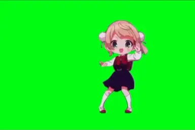 Dancing anime girl