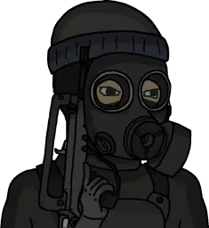 Wojak whit gas Mask