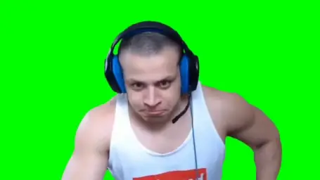 Screaming streamer green screen