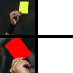 Two-level yellow card and red card