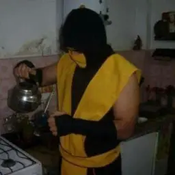 Scorpione pouring tea