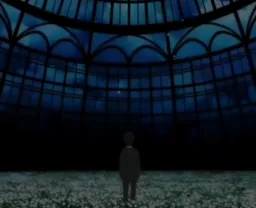 خارج شدن مرد انیمه ای از مکان تاریک به طبیعت زیبا