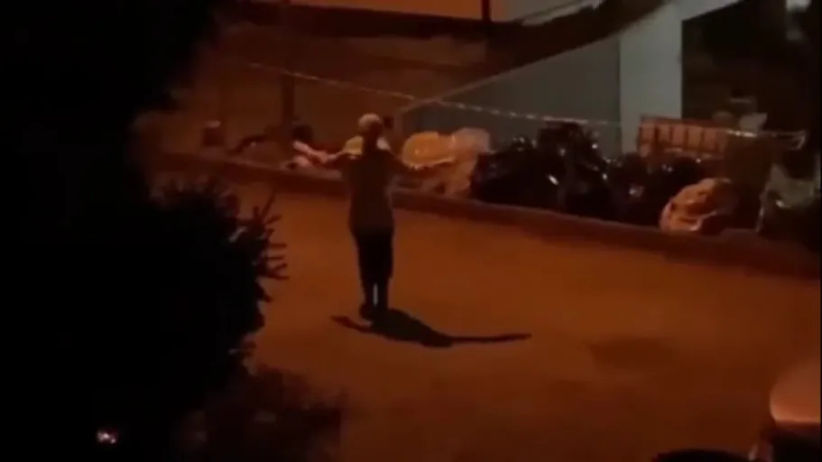 Dancing clown in the street