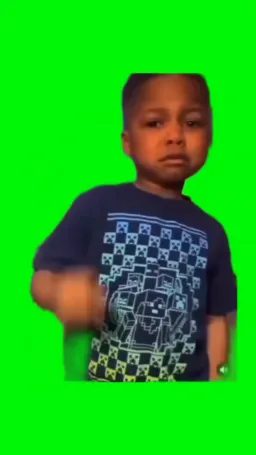 middle finger - green screen