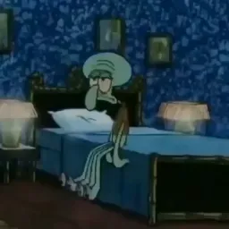 upset Octopus sleeping
