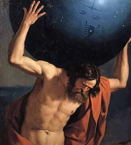 Atlas holding the world