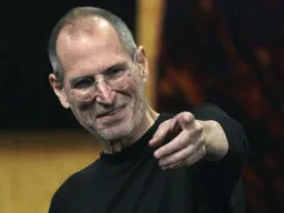 Steve Jobs pointing to the camera