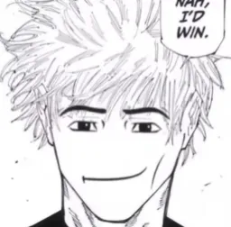 گوجو ساتورو با صورت روبلاکسی