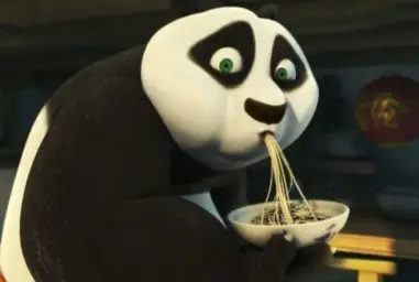 Kung fu panda eating