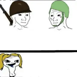 wojak Two Soldiers and Daughter Daughter