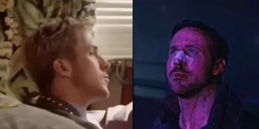 Comparison ryan gosling happy vs upset