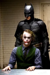 Batman behind Joker