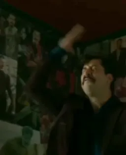 بهرام افشاری در حال زدن خود