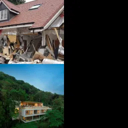 مقایسه ی خانه خراب با خانه لوکس در جنگل دو سطحی